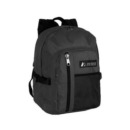Everest Trading Everest 5045SC-BK 16.5 in. Backpack with Front Mesh Pocket 5045SC-BK